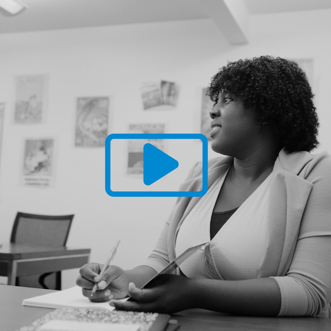 Adult education student in the classroom
