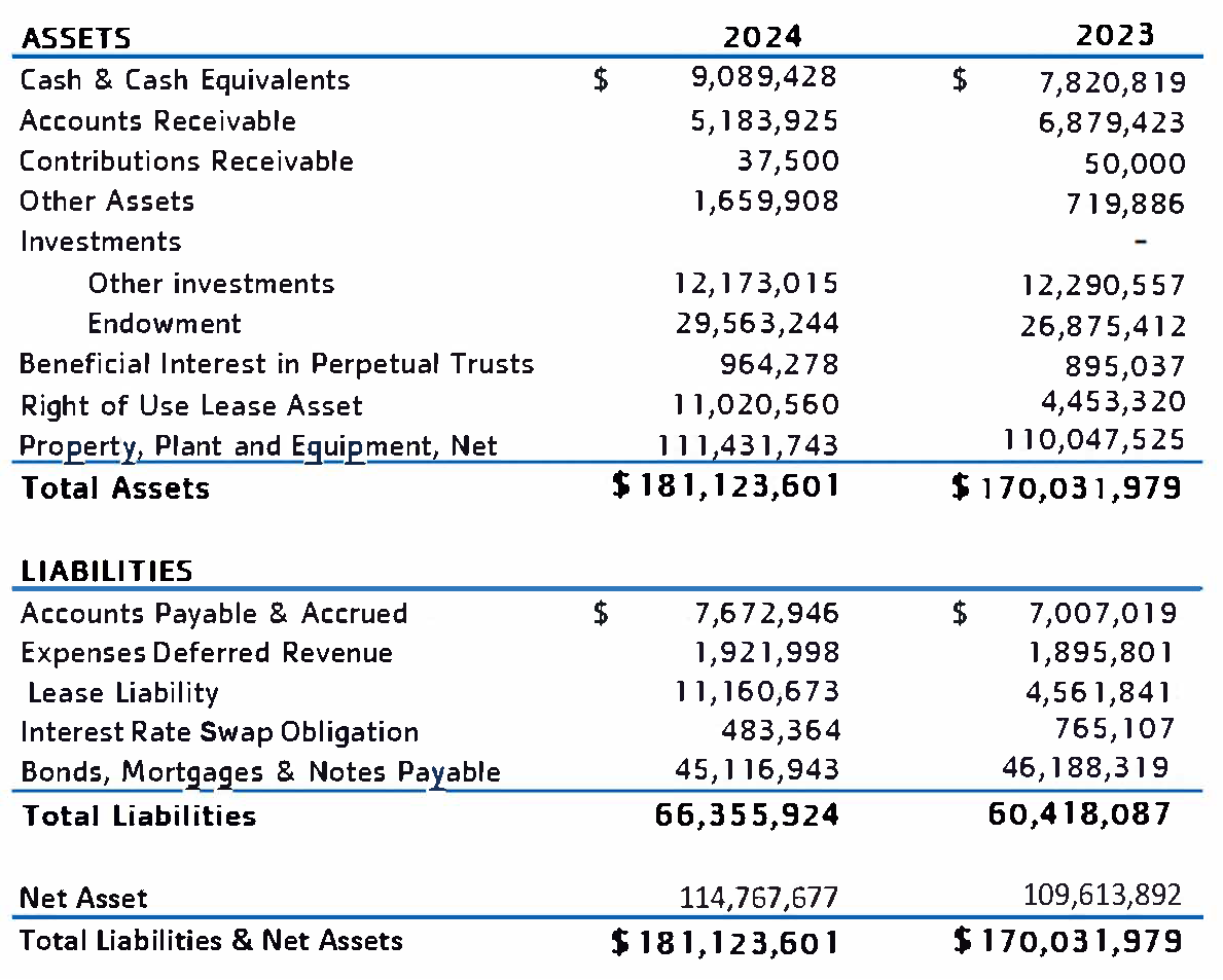 2023 assets and liabilities breakdown